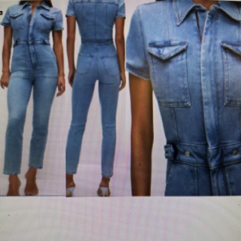 Good American "Fit for Success" Denim Jumpsuit